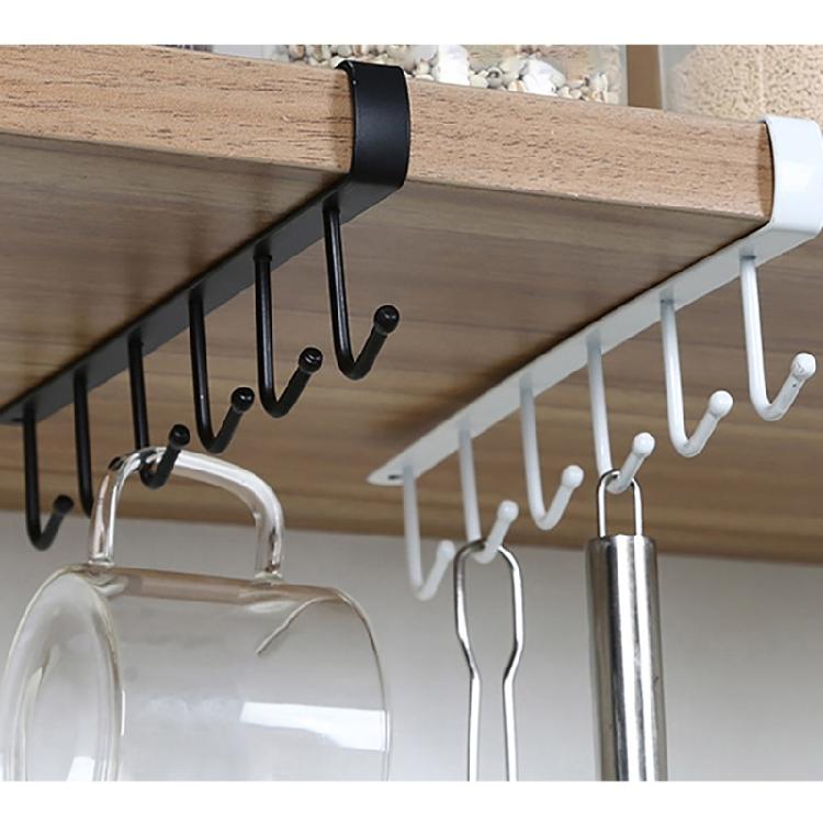 Multipurpose 6 Hook Kitchen Cup Holder Home Accessory for Cabinet and Wall Storage of Mugs and Daily Use Items
