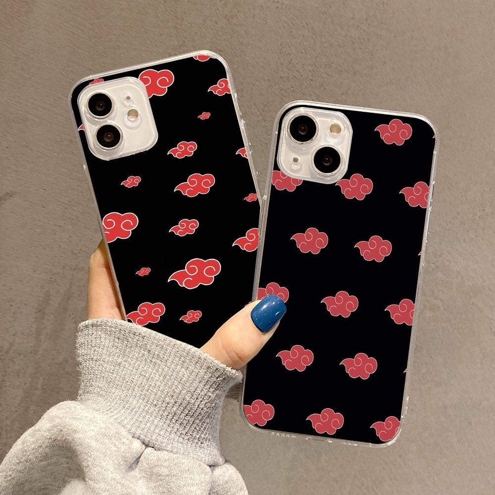 Case for Samsung A04 A14 A23 A34 A54 M23 M33 M52 M53 Realme 10 9 C30S C35 C55 VIVO Y02S Y21 Y51 X80 Pro Transparent Cover WI50 Akatsuki Naruto Cloud