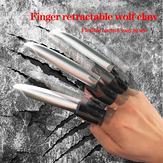 3/6pcs Retractable Wolf Claw Toy Retractable Wolf Claw Toy, Pop-Up Finger Nail, Durable PP Material, for Role Play, Halloween