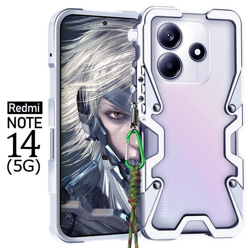 Rüstungsschraube Metallrahmen Stoßfeste Hülle Für Xiaomi redmi note 14 pro Aluminium Bumper Cases Strapazierfähige Fundas Für Redmi note 14