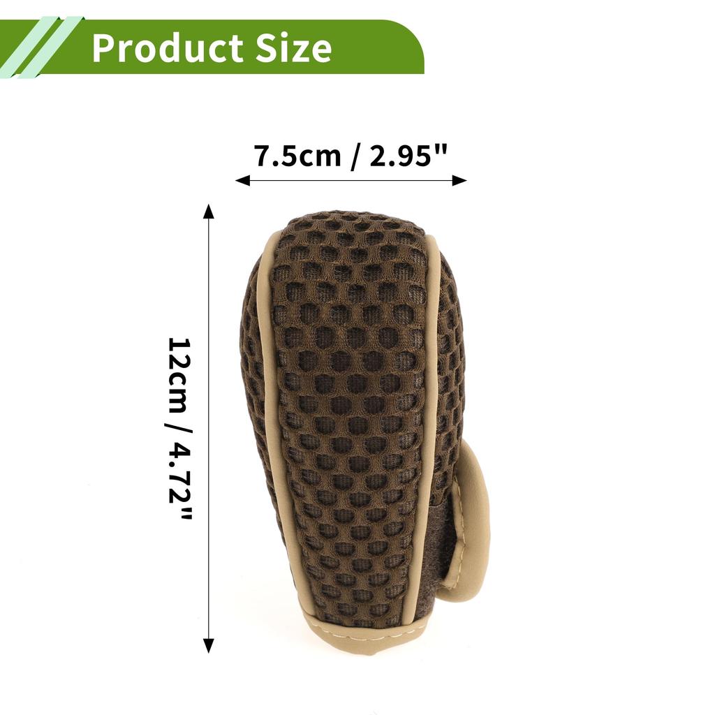 HOPESPANNER Universal Gear Shift Knob Cover Stick Shift Handle Protector Automotive Fabric 1Pc Anti Slip Dark Brown