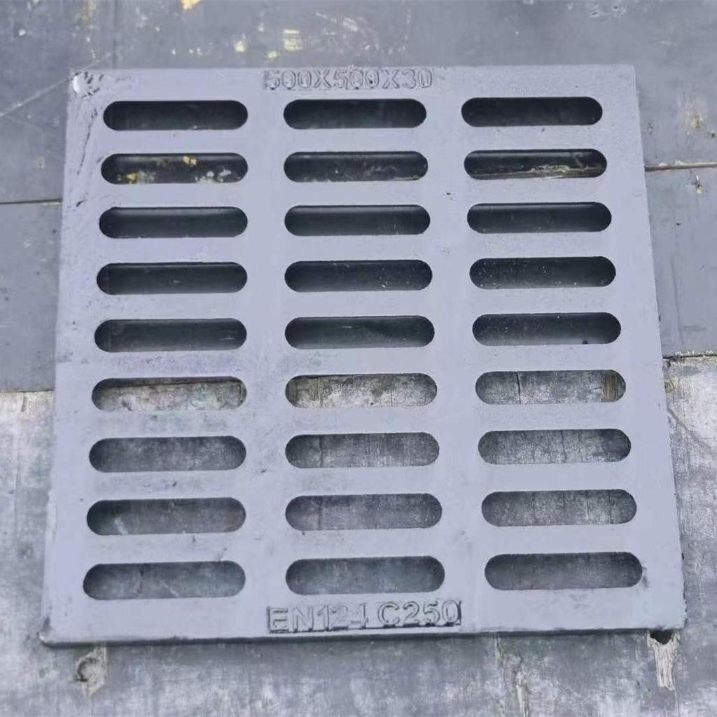 Heavy-Duty Ductile Iron Rain Grate for Garage Sewer Trench Drain, 500x500 Load Bearing