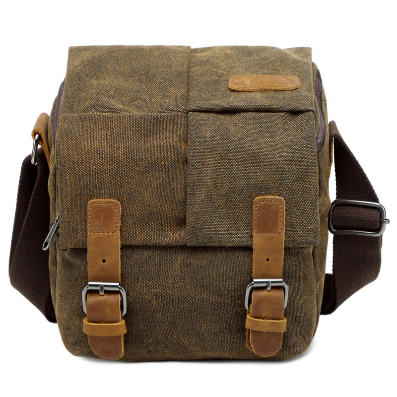 Vintage Canvas Fotografie Schultertasche Sling SLR Kamera Tragetasche Kleine Reisetaschen für Nikon Sony Canon