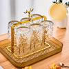 GIANXI Home Nordic Style Moose Design Iron Art Cup Holder Glass Cup Hanging Upside Down Storage Rack Cup Tray Holder