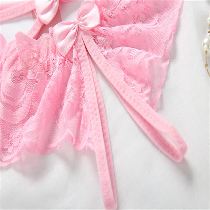 Sexy Crotch Opening Women's Panties Lingerie Lace Bowknot G-string Thong Floral Temptation Underwear for Ladies Erotic Pantys
