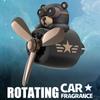 Rotating Pilot Bear Car Air Fresheners Vent Clip Ornaments Perfume Airplane Fragrance Diffuser Aroma Decorations Accessories Men