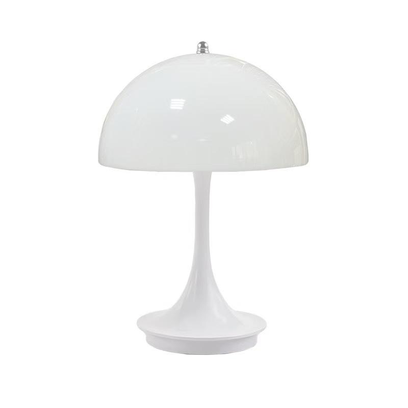 Slim Waist Mushroom Table Lamp: Dimmable, Eye-Protective Night Light for Bedroom and Living Room, European Style.
