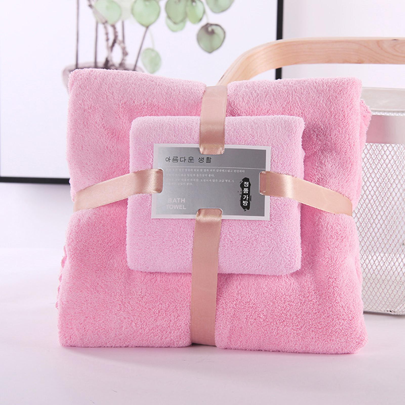 Bath Towel Set Friendly To Skin Ultra Soft Thickened Design Hair Drying Towel Superior Absorbency Dense Cotton Shower Towel