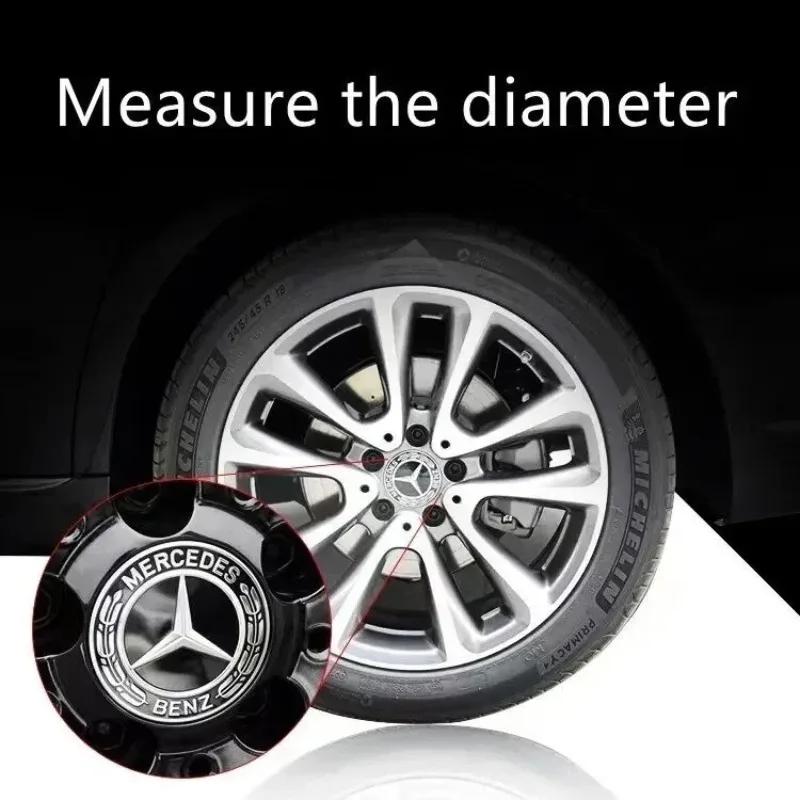 Car Sticker CLS GLA 4 Pieces/Set 75mm For Mercedes Benz AMG W203 W206 W220 W205 W211 W212 Car Wheel Center Hub Caps Benz Emblem