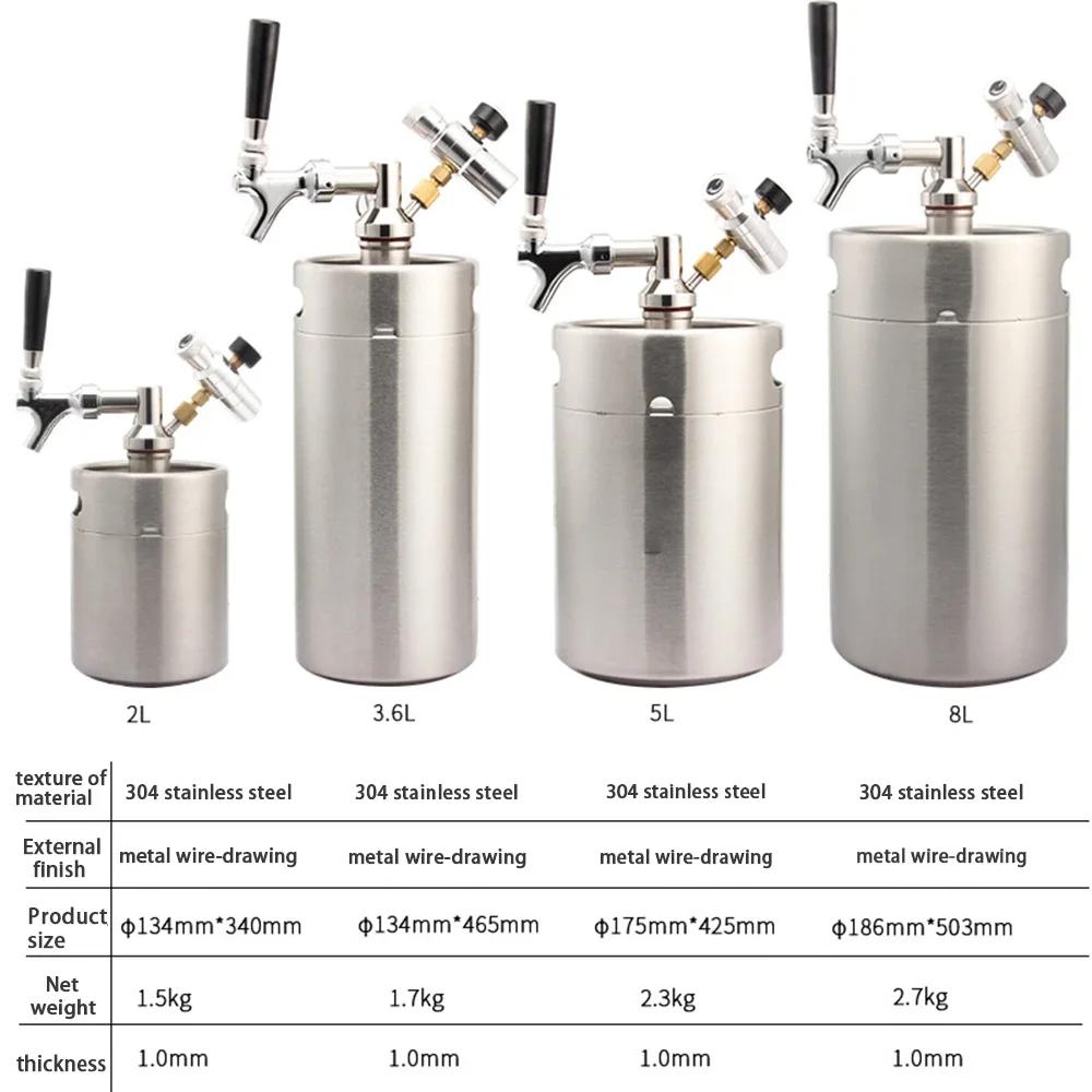 Stainless Steel Beer Barrel Mini Barrel Beater Suitable For Family Gatherings, Bars,Desktop Beer Machines Easy To Operate Beater