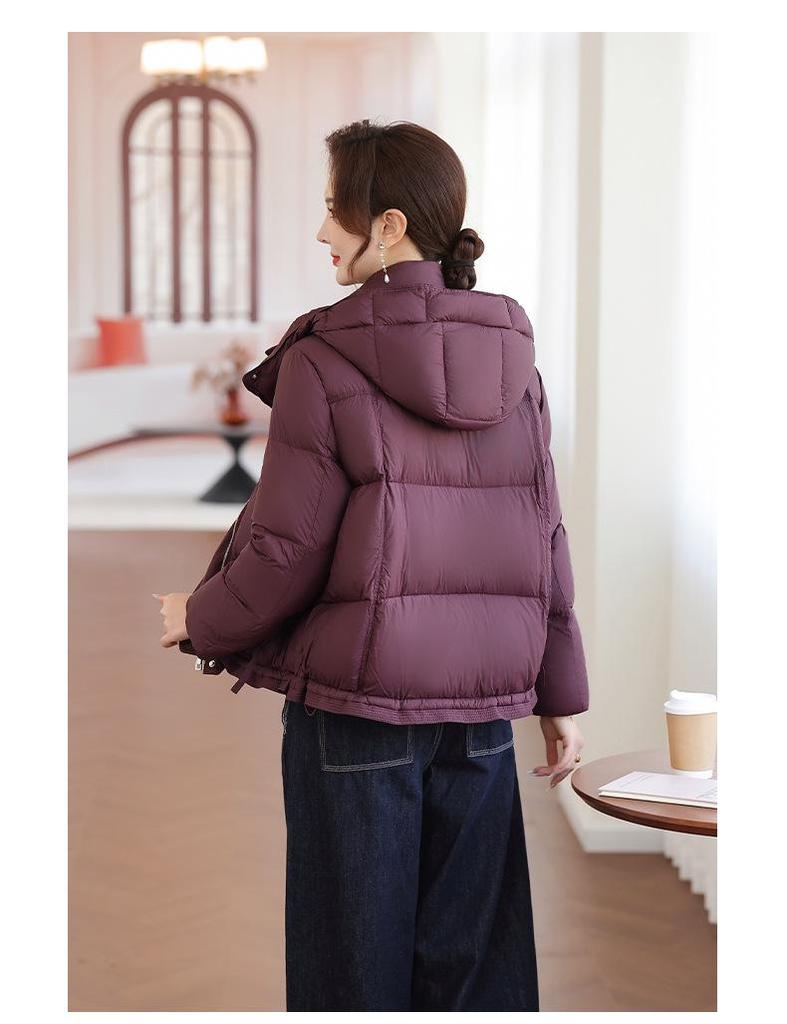 2025 Winter Short Down Jacket for Women - Petite Fashion Warm Puffer with White Duck Down