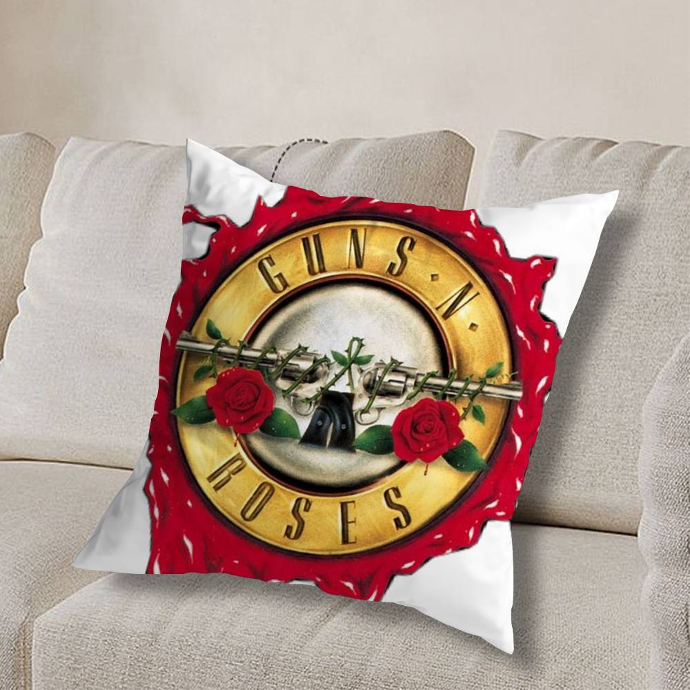 B-Band Guns N Roses Catchy Pillow Case Sofa Living Room Bedroom Headboard Backrest Cushion Square Cushion Nap Time