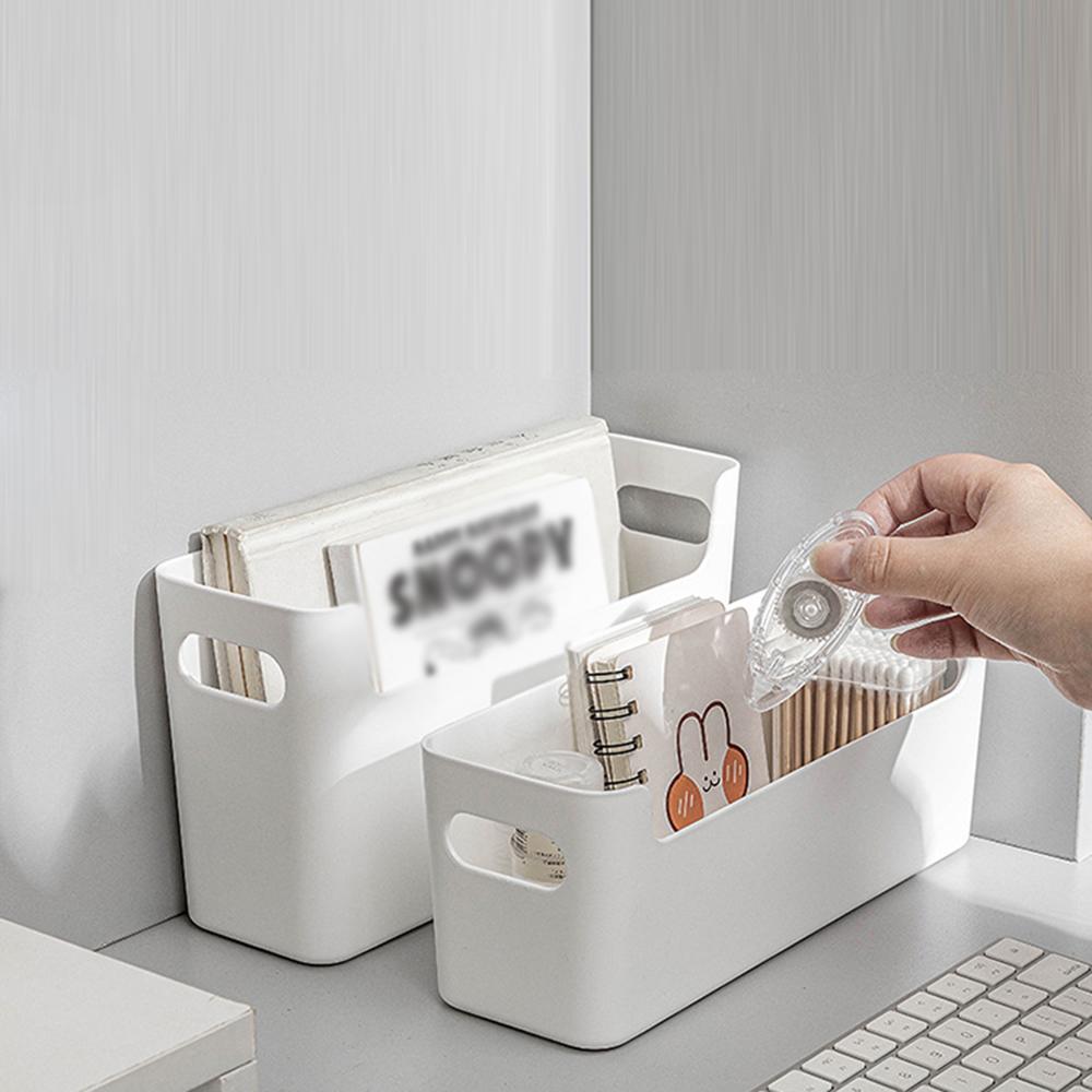 White Wall Hanging Storage Box, 1 /2 Wall Hanging Storage Artifacts, With Sticky Hooks, Suitable For Bedroom, Bathroom, Kitchen