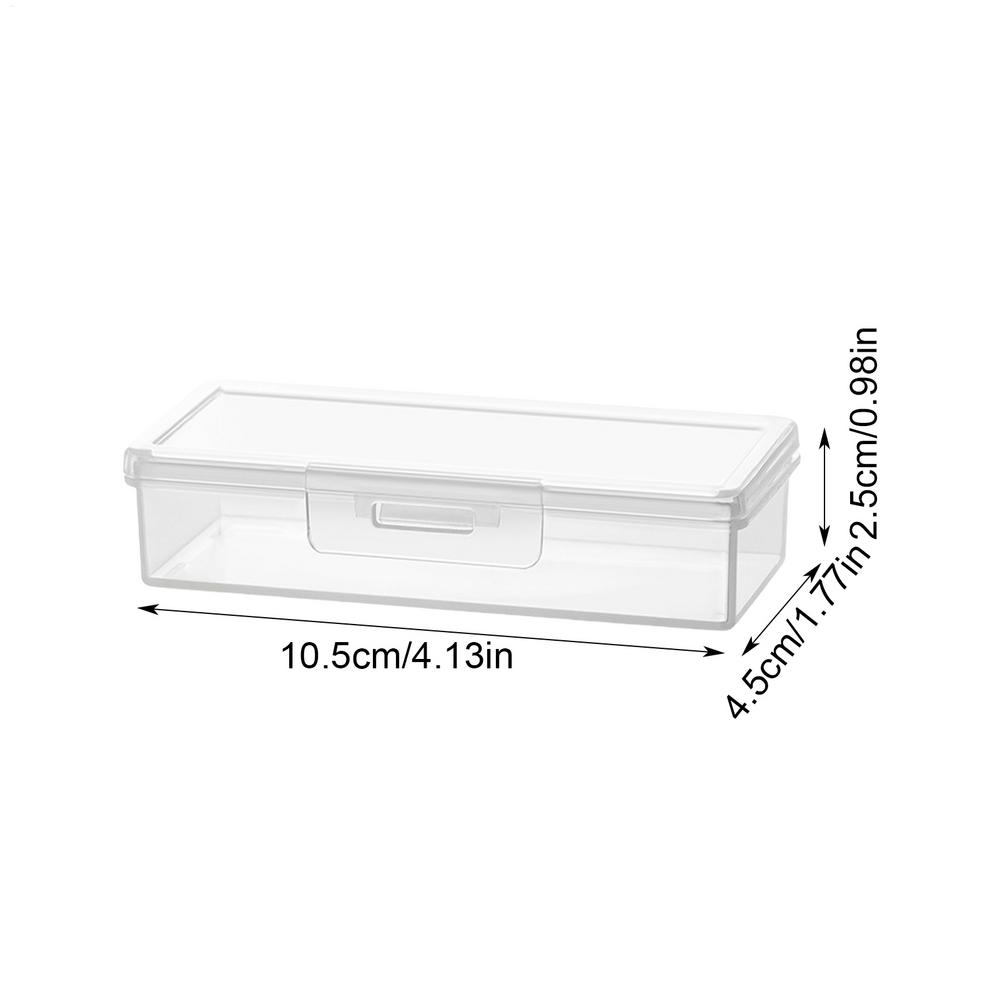 Transparent Portable Storage Box Cotton Swab Earrings Necklaces Jewelry Storage Box Dustproof Travel Medicine Storage Container
