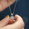 Ruyi White Chalcedony Peace Lock Necklace - Chinese Style Clavicle Chain for Women, Elegant Fashion Niche Design