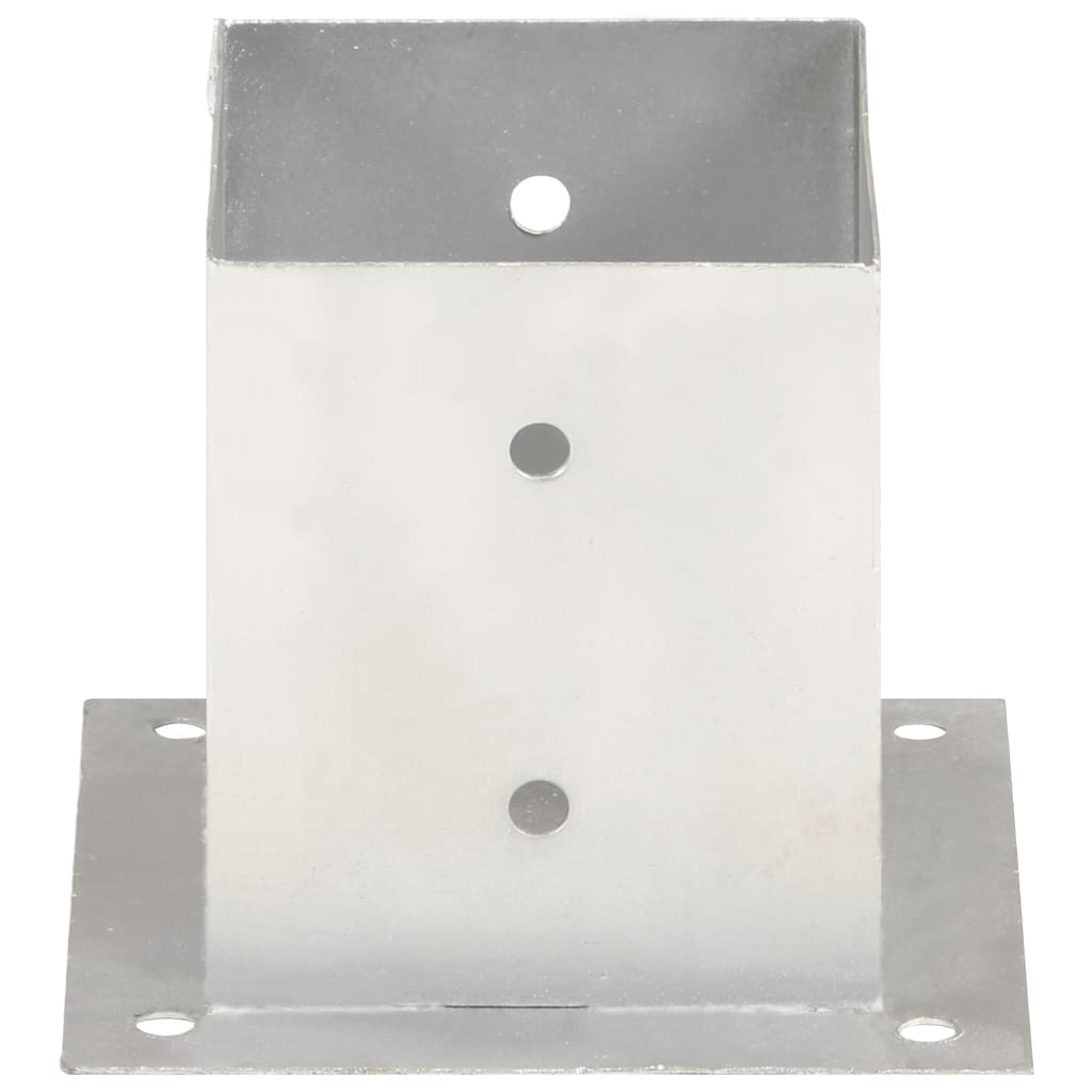 Post Anchor Set 4 Pcs Galvanized Metal 121 Mm