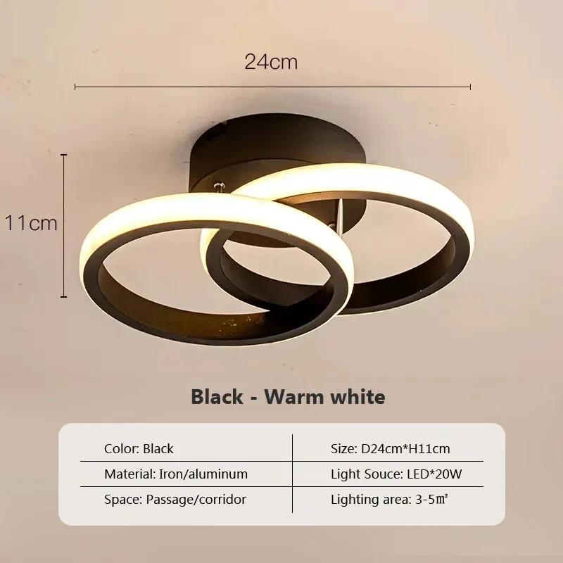 Moderne LED Deckenleuchten für Wohnzimmer Gang Flur Balkon Eingangsbereich Lampe Led 20W Innendeckenleuchten Glanz