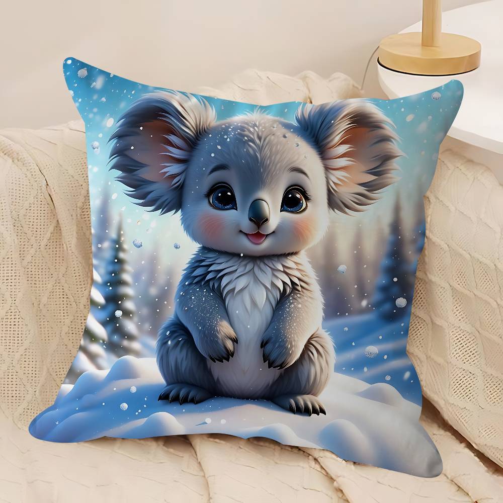 Kreskówkowe Urocze Zwierzątka Poszewka na Poduszkę 30x50 Poliester Poduszki Sofowe Dekoracyjne Poduszki Dekoracja Domu Poszewka
