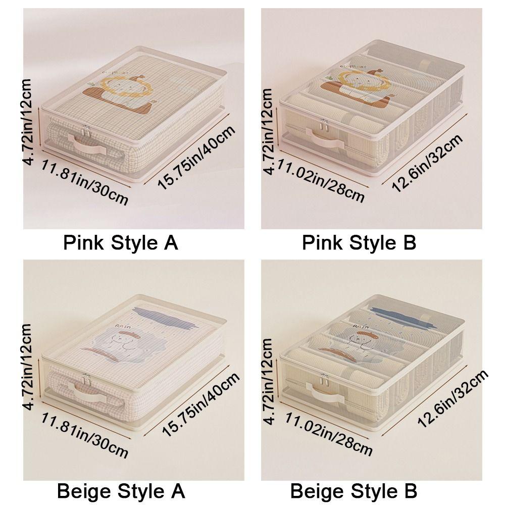 2Pcs Divided Clothes Quilt Storage Bag Large Capacity Blanket Sorting Bags Bedroom