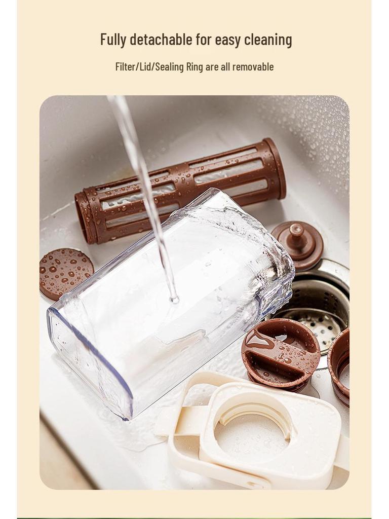 Tragbare Kaltaufguss-Kaffee- & Tee-Karaffe - Großes Fassungsvermögen, Kühlschrankfertig