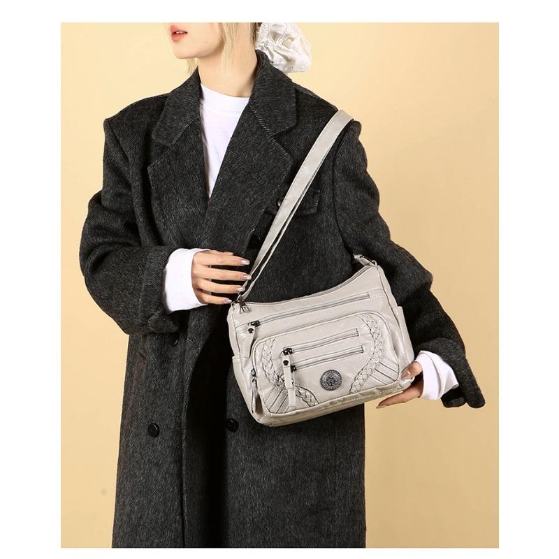 Soft Leather Large Capacity Single Shoulder Crossbody Bag