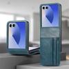 PU Leather Phone Case for Samsung Galaxy Z Flip 8 7 6 5 4 3 Flip8 Flip7 FE Flip6 Flip5 Folding One-piece Card Holder Cover XL002