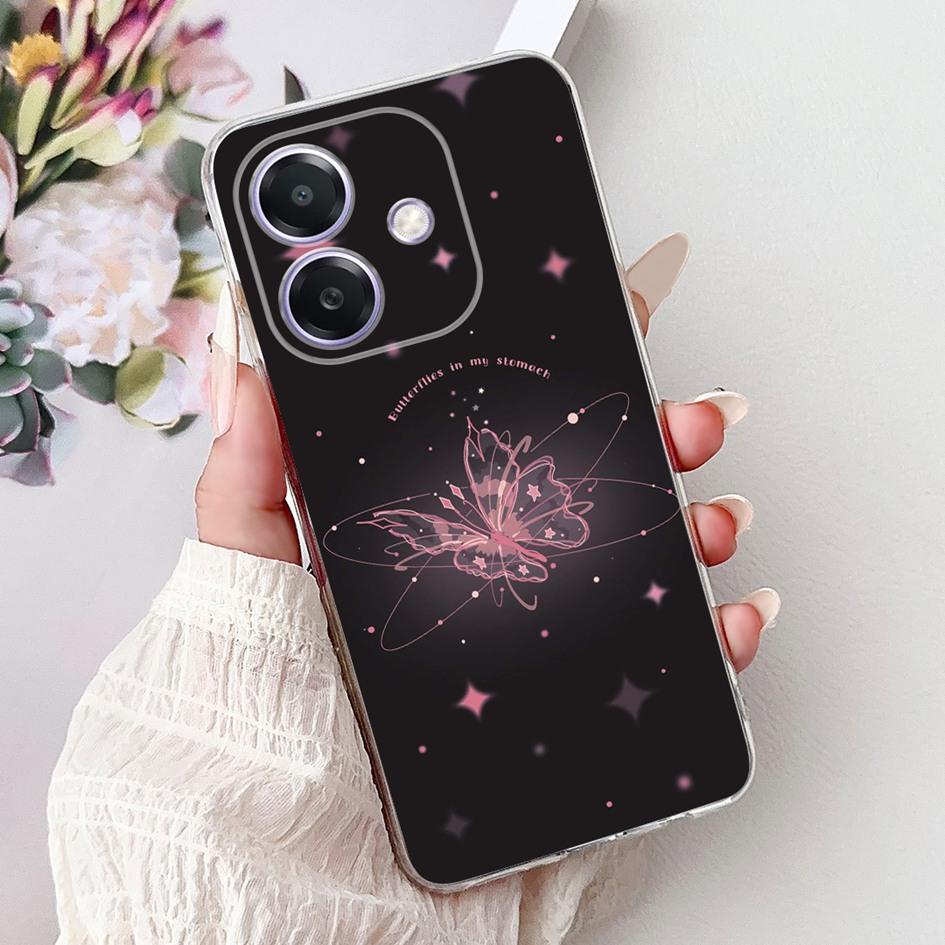 For Oppo A3x Case OPPO A3 Phone Cases CPH2681 CPH2641 CPH2669 A40 A40M Fundas Popular Butterfly Cover Soft Clear Silicone Bumper