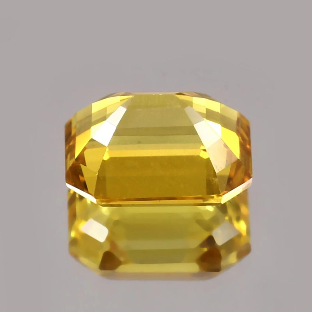 Natural Yellow Sapphire Loose Gemstone Ceylon 12 ct Radiant Shape September Birthday Birthstone