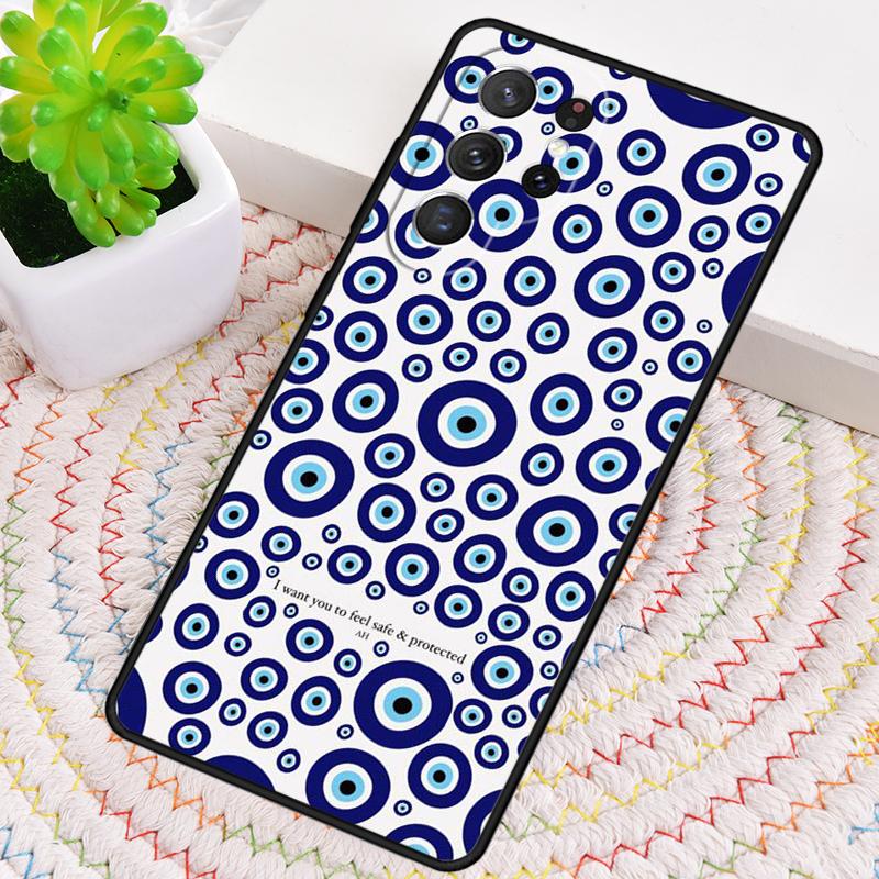 Evil Eye Pattern Phone Case for Samsung Galaxy Note 10 Pro S26 Ultra S23 S24 FE S25 S21 S22 PLUS Shockproof Cove