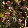 12pcs Christmas Tree 2D Wooden Hanging Decoration Set with Mobile Santa Claus and Hot Air Balloon-Xmas Perfect Holiday Gift Deco