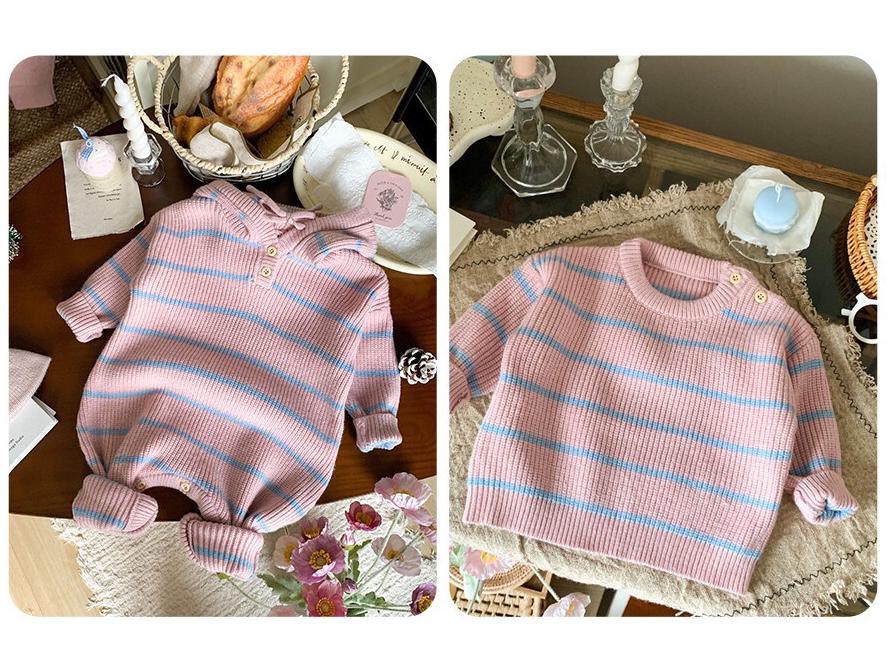 Pink Family Matching Hooded Sweater and Romper Set for Baby's First Hundred Days - Unisex Style for Boys and Girls