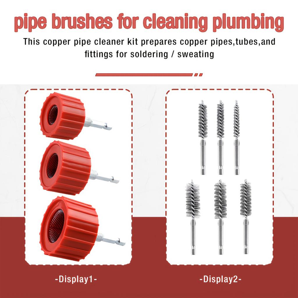 9-teiliges Reinigungsbürsten-Set mit Stangen und Drahtbürsten für und Batterieanschlüsse