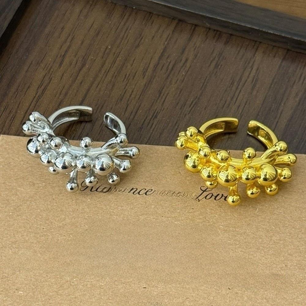 Sparkling Minimalist Sterling Silver Rings Simple Design Couple Rings Daily Flower Ring  Unisex