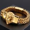 Gotische Herren Edelstahl Armband mit Löwenkopf Punk Rock Biker Schmuck an Handketten Armbänder Hypoallergen Geschenke