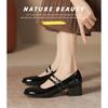 Mary Jane Pumps for Women Round Toe Low Block Heel Pumps Women's Casual Comfortable Two Straps Chunky Heels Mary Janes Wedding Party Dressy Shoes