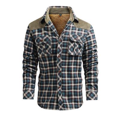 Sheep Wool Warm Shirt Plus Velvet Thickened Plaid Shirt Fashionable Men's Shirt