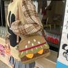 Neues Nischendesign niedliche Cartoon-Canvas-Tasche Retro-Burger-Umhängetasche Shopping lässige Schultertasche