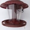 Waterproof Hanging Wild Bird Feeder Large Capacity Plastic Bird Food Container with Roof Durable Feeding Station Outdoor Garden