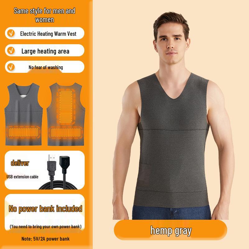 Cozy Seamless Velvet Heated Vest - Unisex Winter Base Layer with Fleece Lining and Free Shipping