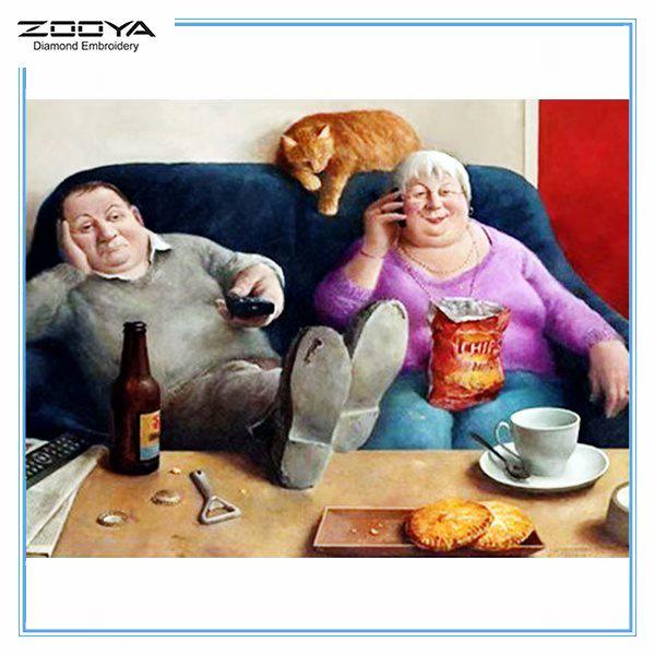 

ZOOYA DIY 3D Алмазная вышивка Пара Крест Стежок Домашний декор