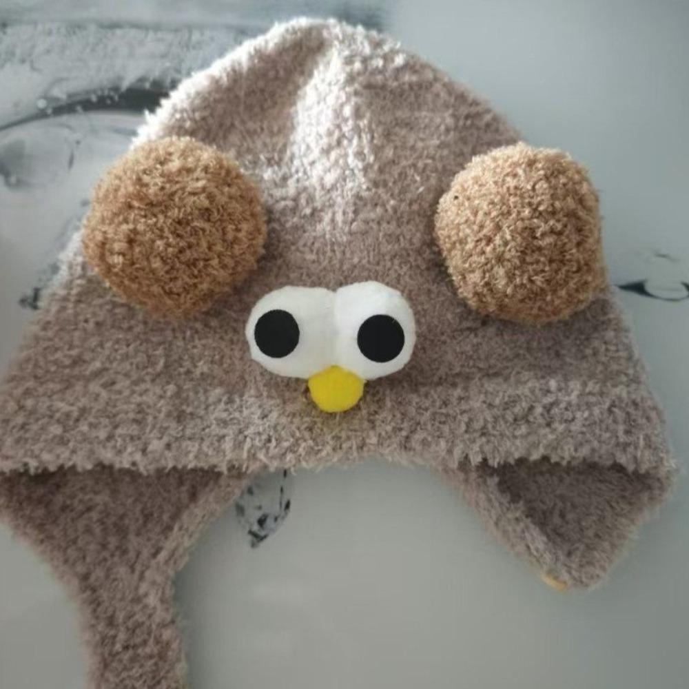 Thickened Warmer Cute Bear Ear Protection Cap New Warmer Beanie  Outdoor
