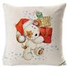 Pillow Cushion Cover Linen Santa Claus Pillow Cover Linen Material