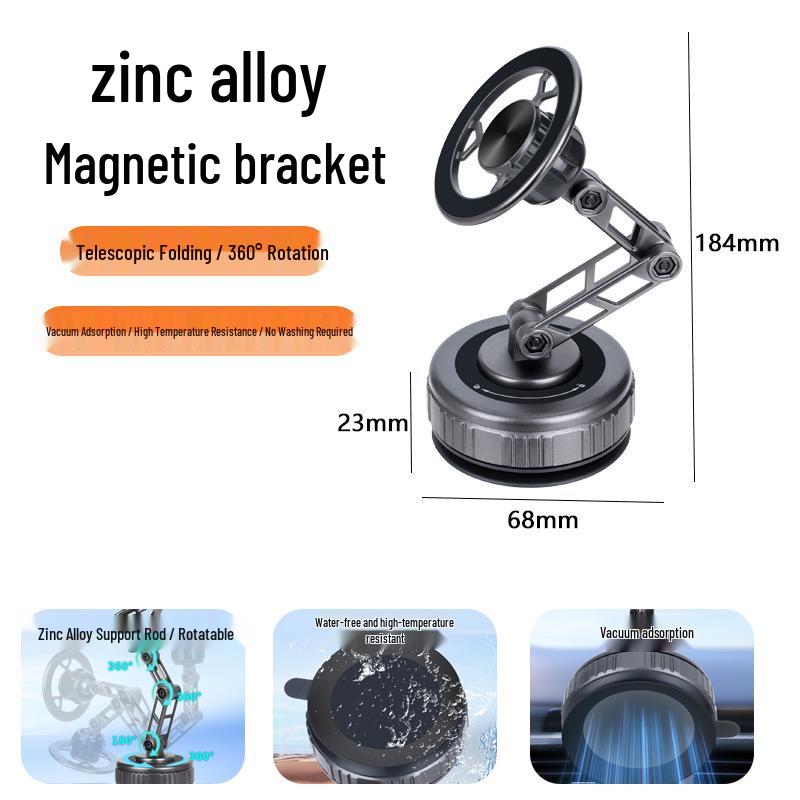 Retractable Rotating Magnetic Car Phone Holder
