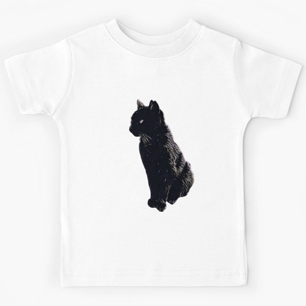 Black Cat Kids T-Shirt 130