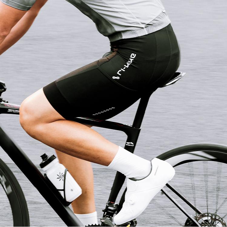 Li-Ning High Elastic Breathable Moisture-Wicking Cycling Shorts Men Shorts Black LCTK107-1