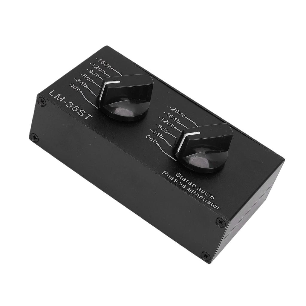 Stereo Sound Passive Attenuator Dual Channel High Levels to Low Levels 6 Switch Mode 3.5mm AV Interface Adjustable