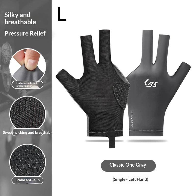 Left Right Hand Billiard Gloves 1PC Non-Slip Three Finger Open Design for Pool Enthusiasts
