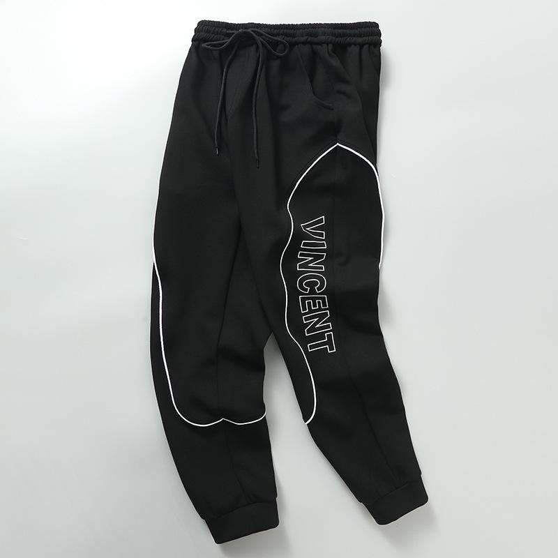 

Плюс размер 10XL корейская мода осень-зима повседневные флисовые спортивные брюки на шнурке мужские блокирующие цифровые карманы пэчворк прямые брюки 5XL прохладный черный