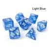 Multifaceted Digital Dice Set Double Colors Acrylic Table Game Opaque Polyhedral Dices for DND Dice Tabletop Role-Playing Game