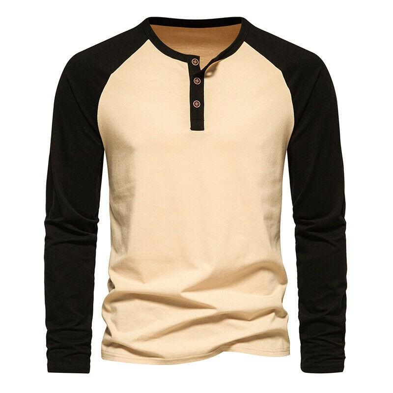 Collar Men's Base Shirt Casual Long Sleeved T-shirt For Men